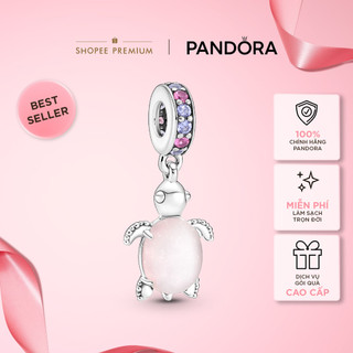 Charm Bạc Pandora Thủy Tinh Murano Hình Rùa Màu Hồng - Murano Glass Pink Sea Turtle Dangle Charm