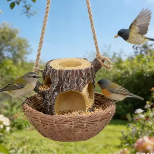 Funien Cao Cấp Cho Chim Ăn Gốc Cây Hình Xem Chim Khay Ăn Cho Sân Vườn Sân Sau Đa Năng Thỏa Thích Chất Liệu Bền Đẹp