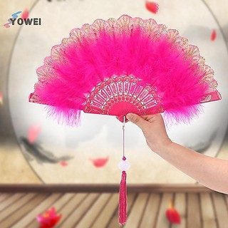 Quạt gấp YOWEI Lolita Nhật Bản Cô gái cổ tích ngọt ngào Dark Court Dance Hand Fan VN