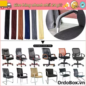 ORDOBOX 1 Cặp Vỏ tựa tay ghế, Vỏ tựa tay có khóa kéo Spandex đàn hồi, Văn phòng máy tính Có thể tháo rời Bảo vệ phần còn lại tay khuỷu tay