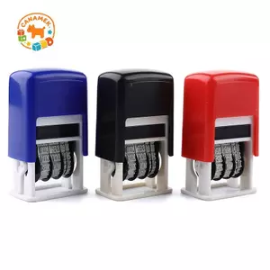 CANAMEK DIY Tay Cầm Tài Khoản Ngày Tem Dập Bộ Bùn Mini Tự Mực Tem Cho Văn Phòng Đồ Dùng Escolar Emboss CSF