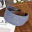 Xanh Denim Rộng Viền Đầu Nữ Phong Cách Mới Răng Chống Trơn Trượt Rửa Mặt Băng Đô Phong Cách Băng Đô Quấn Tóc Đơn Giản Mũ O