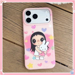 Ốp Cho iPhone 17PM 16 Pro Max 15 Đáng Yêu YUY Girl Với Thỏ Họa Tiết Hoạt Hình Màu Hồng Chống Sốc Mềm TPU Vỏ Điện Thoại Chống Trầy Xước Chống Bụi Bẩn Vỏ Điện Thoại Di Động