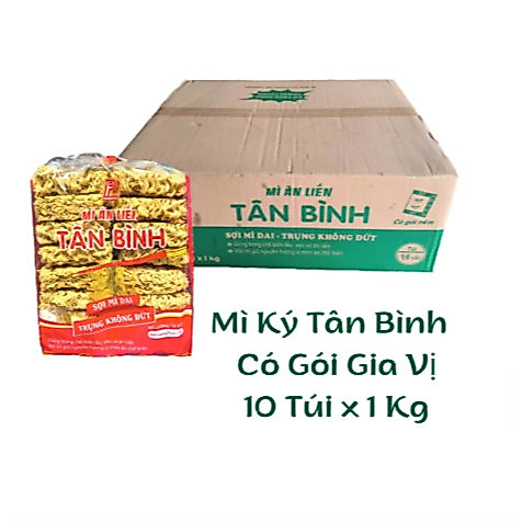 Thùng Mì Ký Tân Bình Túi 1Kg Có Gói Gia Vị