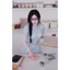 Set Hai Món Áo Tay Bồng Tiểu Thư Cúc Bọc Thêu Hoa Mix Chân Nhún Eo Cột Nơ