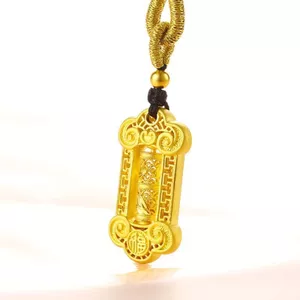 Phương pháp cổ xưa Đồng thau mạ vàng Mặt dây chuyền mặt dây chuyền Ruyi chuyển hạt tre thông minh Mặt dây chuyền quốc gia Hợp thời trang Cặp đôi cho bạn gái 2026-6-2
