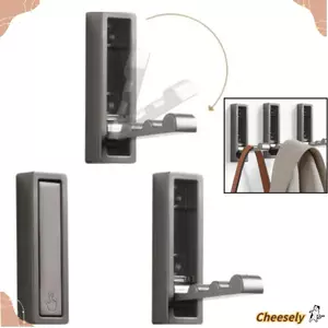 Móc áo có thể gập lại CHEESELY, Móc treo tường gấp hạng nặng bằng hợp kim kẽm, Màu đen treo tường Dễ dàng lắp đặt Móc gấp cho áo treo tường