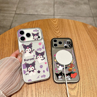 Ốp Lưng IPhone 13 15 11 17 16 12 14 ProMax  Kuromi phong cách đen tối 7 8Plus XR X XS Max