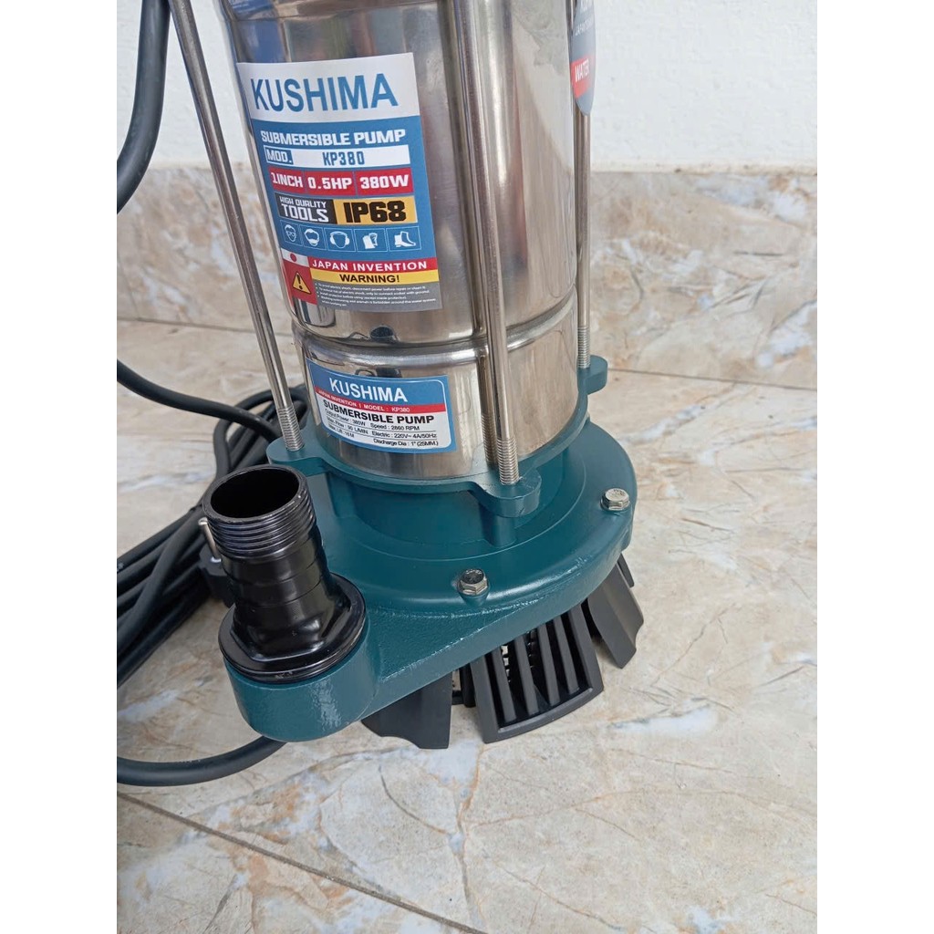 Máy Bơm Chìm- Bơm Tõm KUSHIMA KP380-380W-Máy Dùng Cho Gia Đình, Các Công Trình, Công Trường