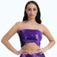 Pealike quây Crop Glitter Sequins Tube Party Clubwear Stretch Bandeau