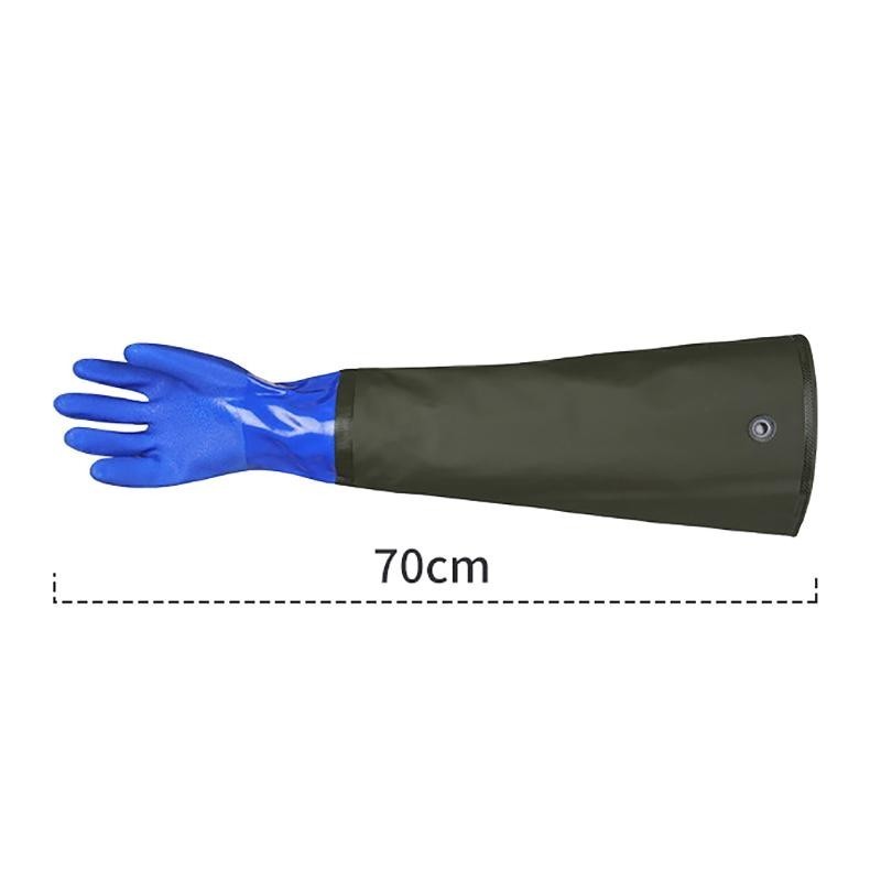 Găng Tay Cao Su Dài Chống Hóa Chất PVC, Tái Sử Dụng, An Toàn Lao Động