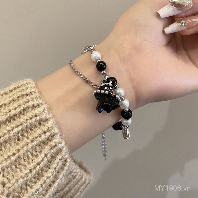 Vòng Tay Nữ Màu Đen Trắng Ma Thuật, Phù Hợp Cho Bạn Gái Cao Cấp