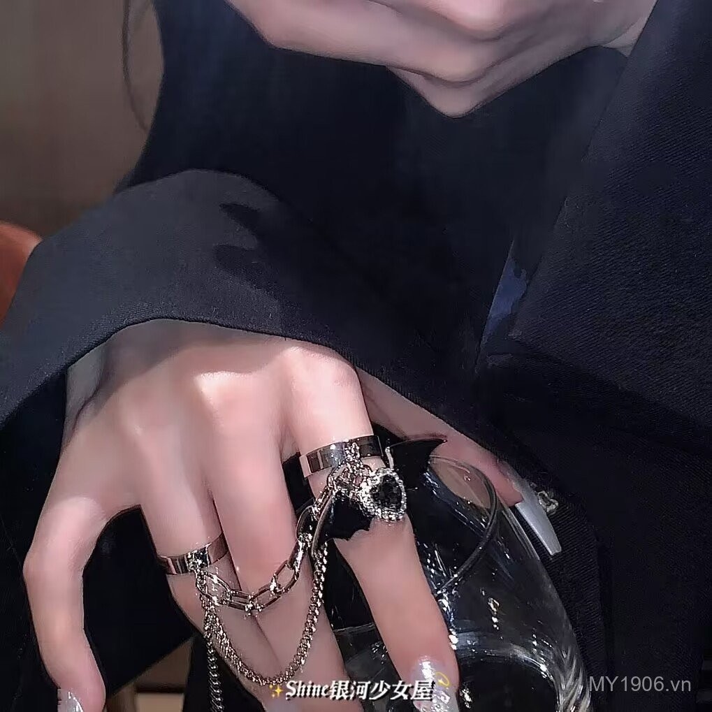 Bông Tai Kẹp & Nhẫn Đôi Phong Cách Goth Sweet Cross - Tối Điệu