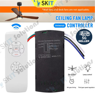 Bộ điều khiển từ xa đèn trần đa năng thông minh có đầu thu Bộ điều khiển không dây thời gian 3 tốc độ