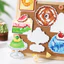 ENWEI 3 Cái [Bead Khảm 2.0 Series] Chất liệu Cherry Pudding Bơ Bánh mì nướng Chủ đề Món tráng miệng Phong cách dễ thương Album ảnh Nhật ký Người lập kế hoạch Trang trí Nhãn dán văn phòng phẩm