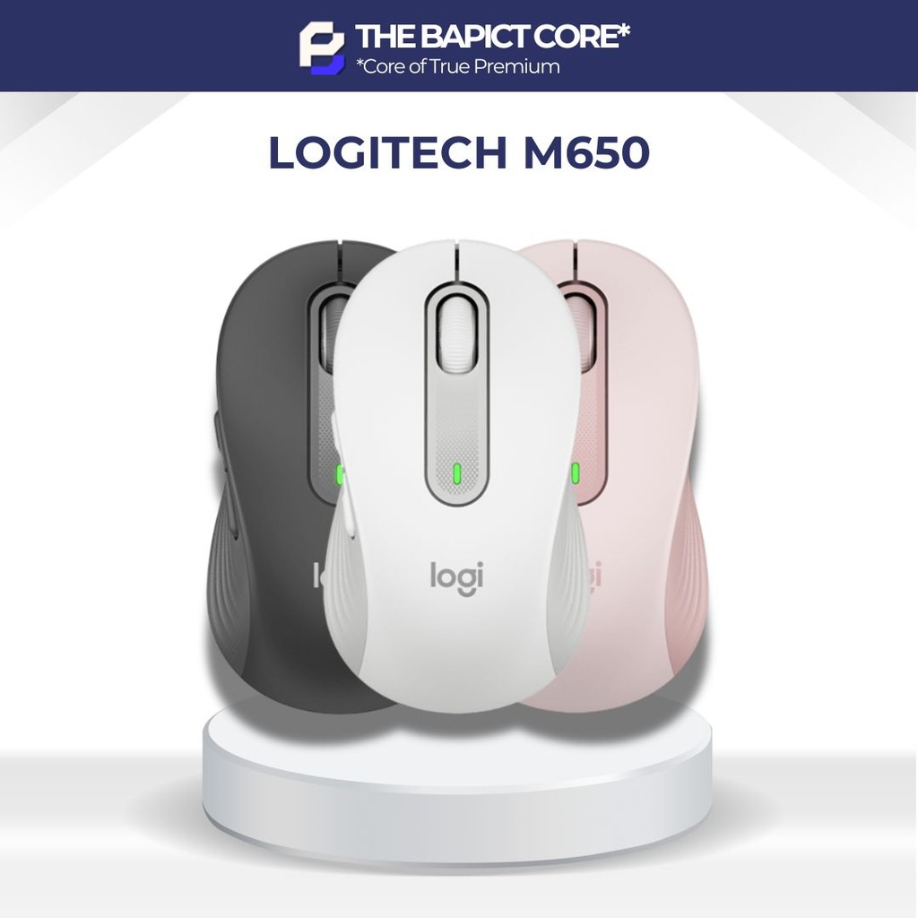 [HOẢ TỐC HCM] Chuột không dây Bluetooth Logitech Signature M650 - SmartWheel, giảm tiếng ồn, tùy chỉnh nút dễ dàng.
