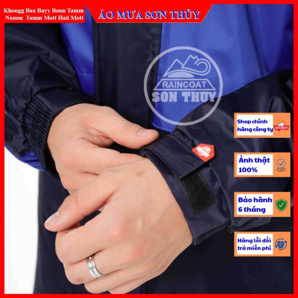 Bộ áo mưa 2 lớp Sơn Thủy K5, bộ quần áo mưa thời trang cao cấp màu xanh cải tím than aomuasonthuyhn