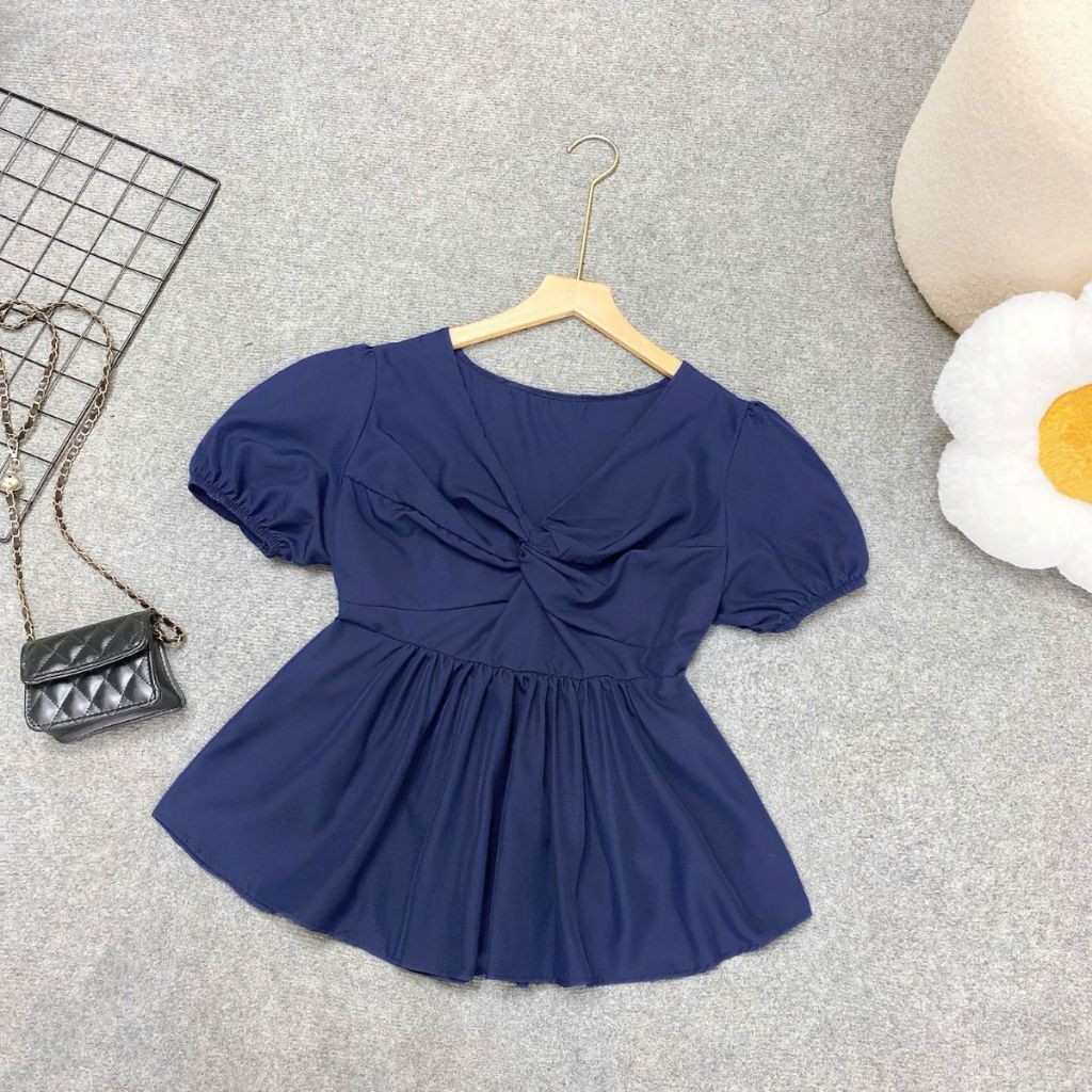 Áo Thun Bigsize Nữ Form Babydoll Họa Tiết Chấm Bi/Trơn Tay Bồng Xinh Xắn Dễ Thương A289