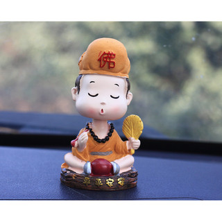 Sáng Tạo Di Chuyển Đầu Monk Xe Ô Tô Jigong Đồ Trang Trí Nhựa Thủ Công Trang Trí Nhà Cửa Quà Tặng Cho Nam Nữ ZXZQ