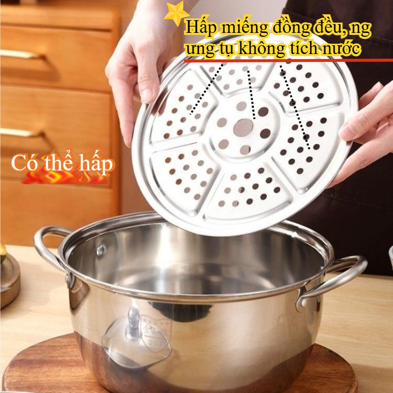 Nồi đa chức năng bằng thép không gỉ 304 dày và cao cho tất cả các loại dụng cụ nấu 18/20/24cm