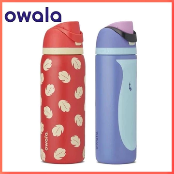 Lilo và Stitch owala Cup Bình chân không & Bình giữ nhiệt Bình nước Drinkware Bình giữ nhiệt bằng thép không gỉ Cốc giữ nhiệt cà phê nóng lạnh Nắp cách nhiệt Ống hút đóng chai di động