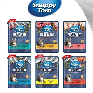 [Gói 85gr] Pate cho mèo Snappy Tom Real Fish Real Meat