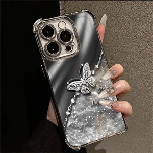 ốp lưng iphone Vỏ Bướm Bling Sang Trọng Cho Iphone 7 xs xr 11 12 13 14 15 16 Pro Max Plus