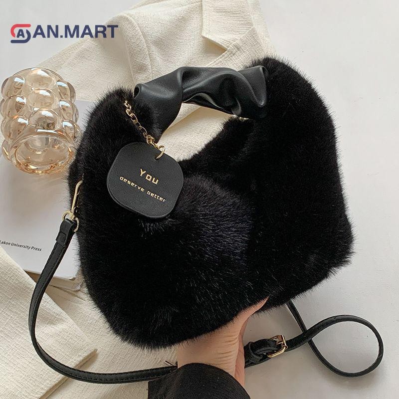 Bigdealssuper Nữ Sang Trọng Túi Xách Tay Cầm Ruched Nữ Nhỏ Đeo Vai Túi Tote Thường Ngày Nửa Mặt Trăng Hobos Túi Mùa Đông Siêu