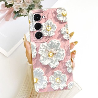 Ốp Lưng Hoa Cúc Cho Samsung Galaxy A13 A14 A24 A34 A54 A15 A25 A35 A55 A16 A26 A36 A56 5G Vỏ Silicon Mềm Sơn Thời Trang