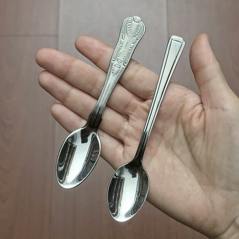 Thìa Cà Phê Bằng Thép Không Gỉ Thìa Mini Hộ Gia Đình Trẻ Em Thìa Nhỏ Gia Vị Thìa Sáng Tạo Dây Khuấy Thìa Cà Phê Thìa PMXG