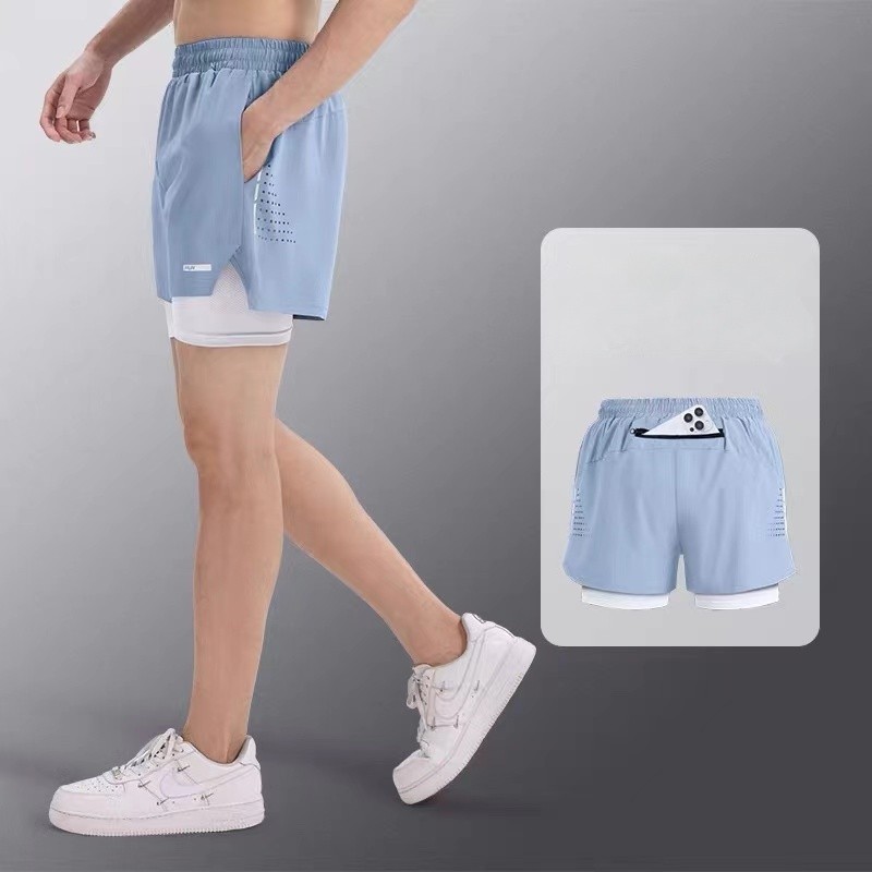 Quần short thể thao YONEX hai lớp cho nam nữ, lưới thoáng mát, phù hợp chạy bộ và tập luyện ngoài trời