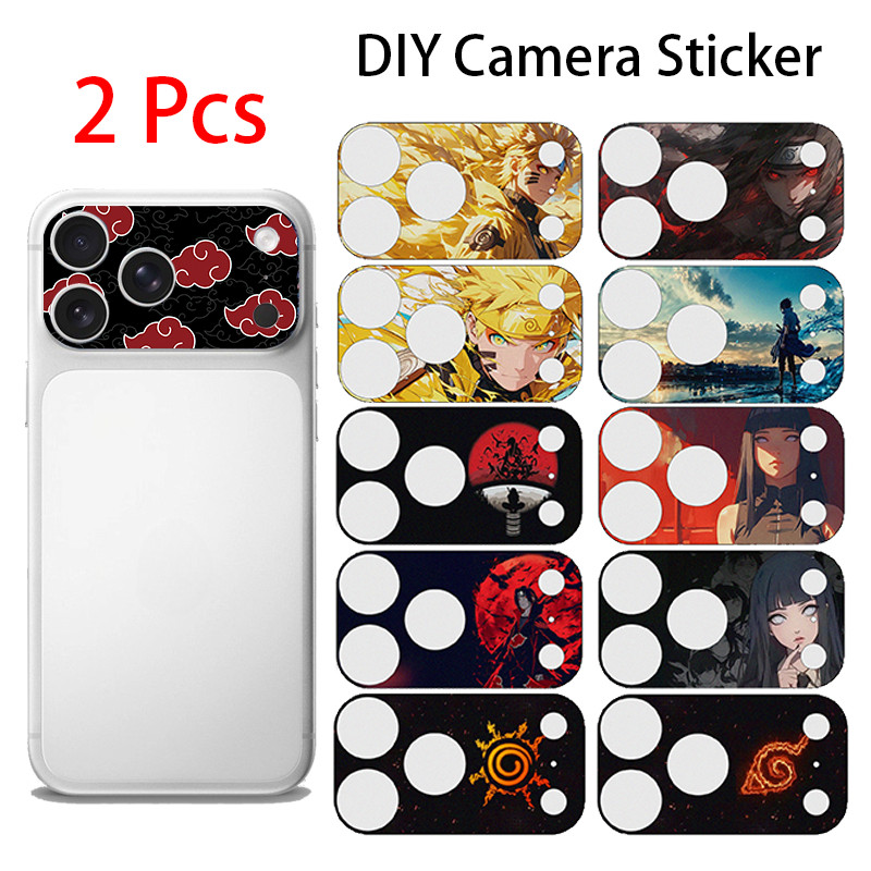 2 Chiếc] Dành Cho iPhone 17 Pro / 17 Pro Max DIY Mềm Mờ Camera Giấy Dán Phim / Anime Naruto Uzumaki Hinata In Chống Trầy Xước Bảo Vệ Camera
