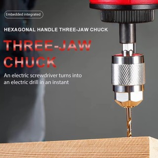Bộ chuyển đổi Chuck khoan ORDOBOX, Chuck thay đổi nhanh tự tăng cường 1 / 4 Inch, Tay cầm lục giác 1,5-6,5mm Chuôi lục giác 3 chân Chuck Gia công kim loại