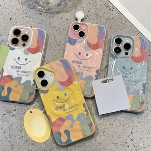 Ốp họa tiết nhăn 3D thời trang họa tiết khuôn mặt cười đầy màu sắc cho Infinix Hot 40 Pro 60i 50i 40i Spark Go1 20 20C Smart 8 9 Pro Vỏ kẹo mềm