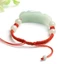 Vòng tay ngọc bích tự nhiên Pixiu - Ngọc Icy xanh nhạt - Dây bện đỏ - Thủ công - 10mm - Có giấy chứng nhận & hộp