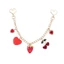 PYCOU Love Cherry Móc Khóa, Dây Xích Vàng Mở Rộng Túi Dây Xích Mặt Dây Chuyền, Phụ Kiện Trang Sức Màu Hồng Pha Lê Lollipop Hình Túi Quyến Rũ