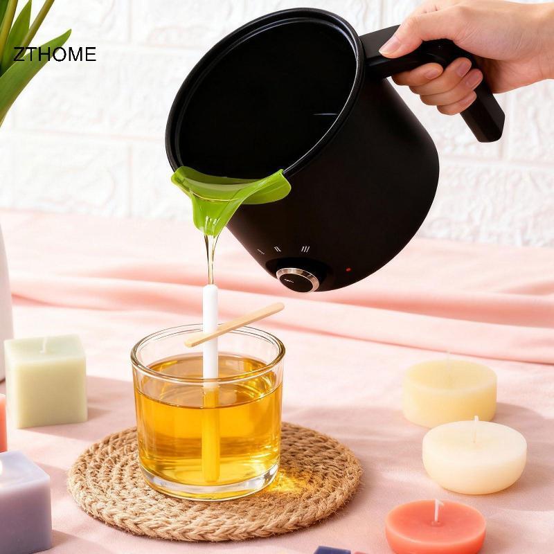 ZTHOME 1.8L Sáp Nóng Chảy Nồi Sáp Nến Ấm Với Ba Mức Nhiệt Độ Có Thể Điều Chỉnh Cho Các Dự Án Thủ Công DIY Tại Nhà HOT