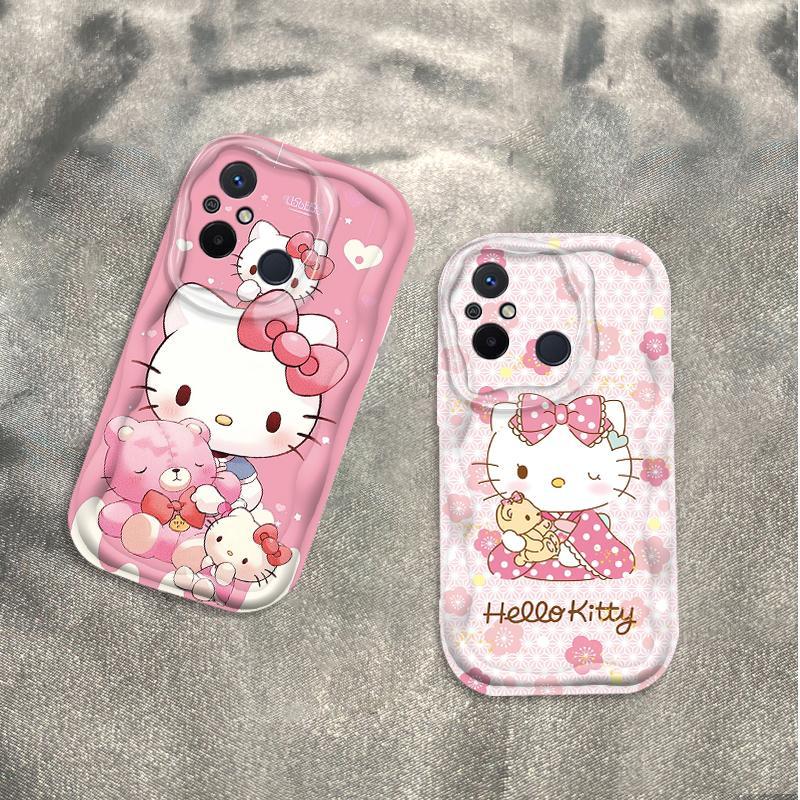 Vỏ Silicon Hoạt Hình Cho Redmi 12C POCO C55 Phụ Kiện 3D Vỏ Điện Thoại Mềm TPU Kitty Sinh Viên Chống Sốc Ốp Lưng