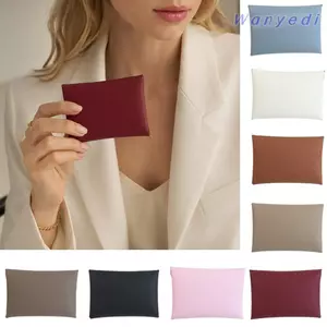 Ví đựng tiền xu Mini WANYEDI, Ví đựng thẻ đóng cửa có thể gập lại, Da PU đa chức năng cổ điển Giá đỡ thay đổi nhỏ Unisex