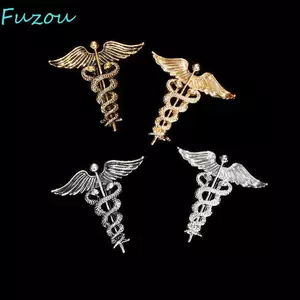 FUJIOU Corsage Retro Sang Trọng Đôi Cánh Thiên Thần Rắn Cổ Kim Loại Quần Áo Phụ Kiện