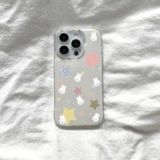 Macaron nhiều màu sao nền cho iPhone 17 trường hợp 1615plus hai lớp imd1413pro
