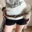 E-WOITD PU Studded Da Lông Thú Giả Cay Cô Gái Phong Cách Lông Tơ Dây Thắt Lưng Phong Cách Hàn Quốc Trang Trí Quần Jean Y2K Dây Thắt Lưng E-WOITD