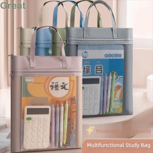 Túi đựng hồ sơ tuyệt vời, Túi đựng vải chống thấm nước, Túi đựng tài liệu đa chức năng dày di động Đồ dùng văn phòng trường học