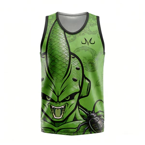 Áo Tank DBZ Majin Buu Berserk, Anime Phải Có Phong Cách Độc Đáo, Áo Thun Không Tay Thoáng Khí Mềm Mại