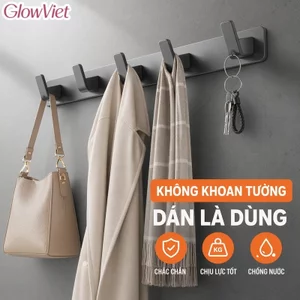 móc treo dán tường đa năng không khoan hợp kim nhôm chống gỉ treo khăn quần áo túi xách