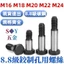 Vít Lỗ Xoắn Cho Chất Liệu 8.8 Lớp Vít Lỗ Xoắn GB27 Bu Lông Lỗ Xoắn M18M20M22