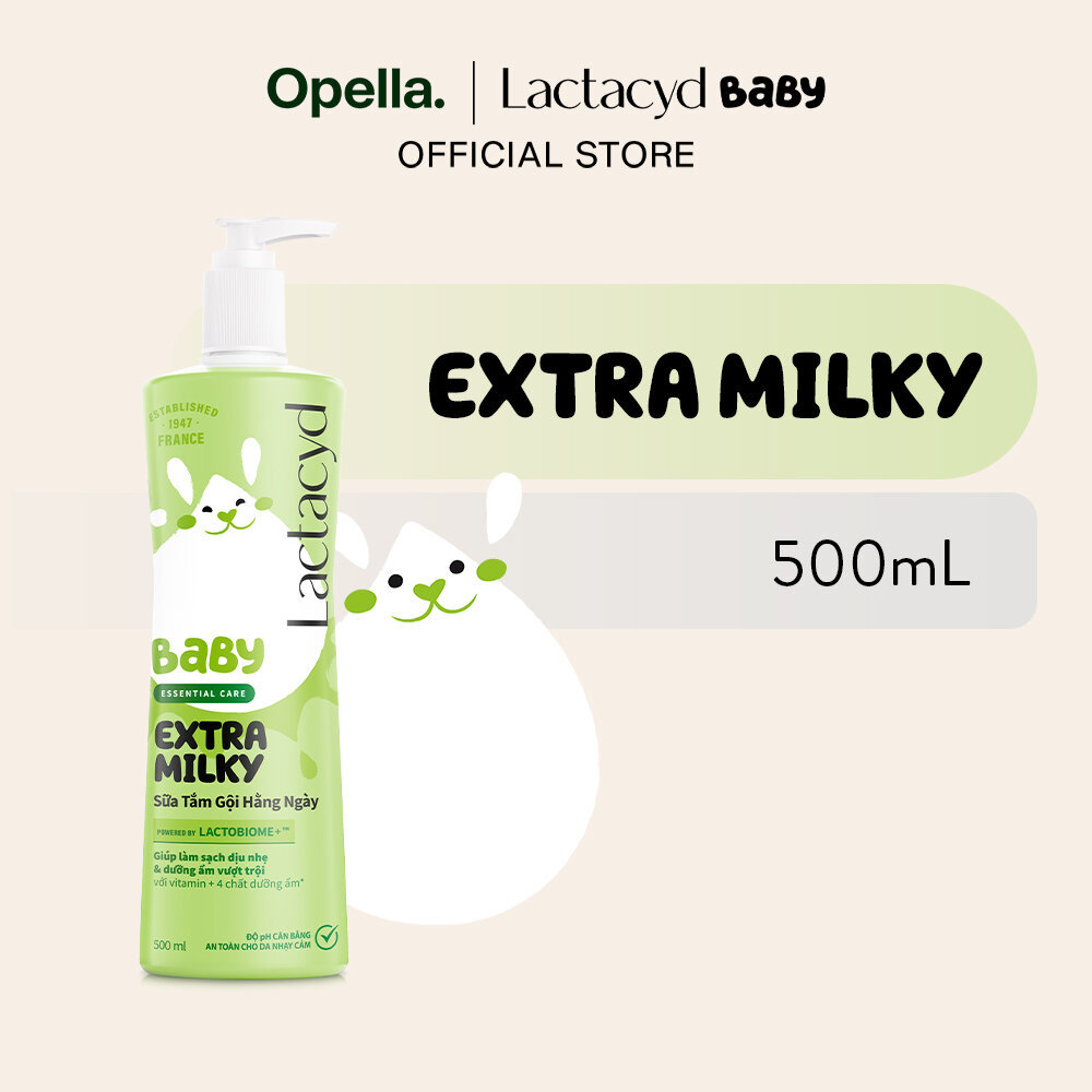 Sữa Tắm Gội Trẻ Em Lactacyd Milky Bảo Vệ, Nuôi Dưỡng Da và Tóc Bé Vượt Trội 500ml