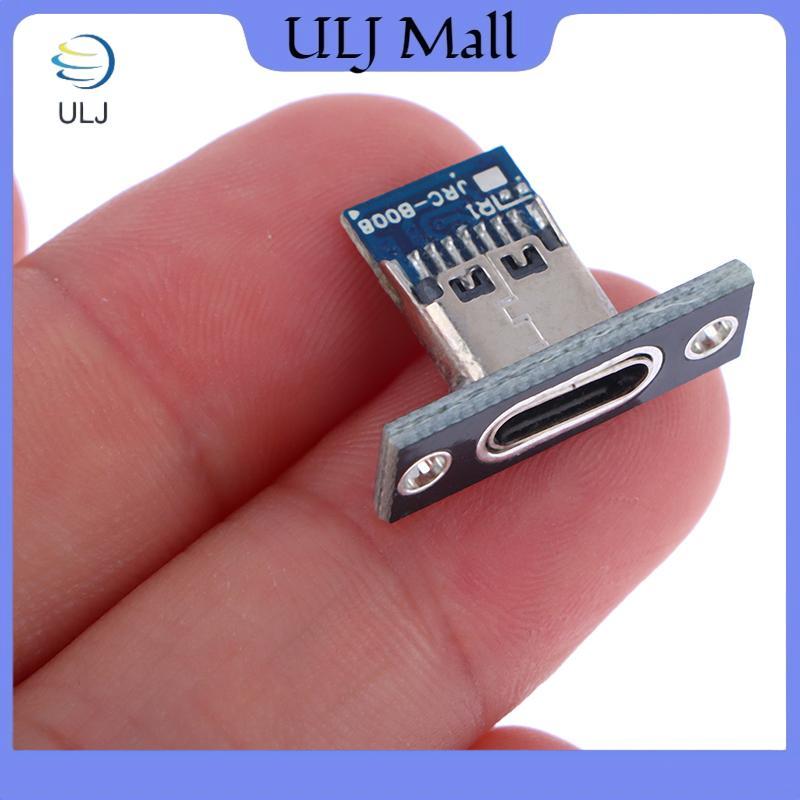 ULJ 10 chiếc USB 3.1 Type C Soet có tấm cố định vít Type-C USB Ja 3.1 Type-C 2Pin 4Pin Cổng kết nối nữ Ja Cổng sạc.