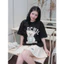 （Giao hàng 24h）Angela Áo Thun Oversize, In Lụa Hình Gấu Trắng Dễ Thương Cổ Tròn Chất Liệu Cotton Cao Cấp Chính Hãng B244