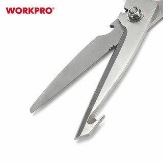 Kéo bếp đa năng 250mm (10 inch) Workpro - WP214006 thép Cr-V chống gỉ, tay cầm cao su chống trượt